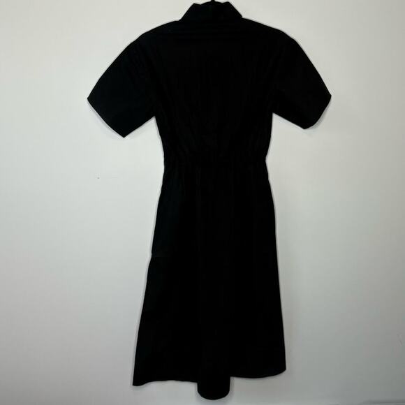 Thakoon Collared Short Sleeve Cotton Black Maxi Dress Womens Size 2 - Picture 9 of 11